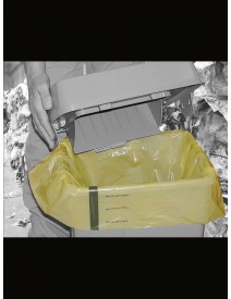 Case of 5 rolls of 50 x 90 litre yellow tiger stripe medium duty waste sacks 